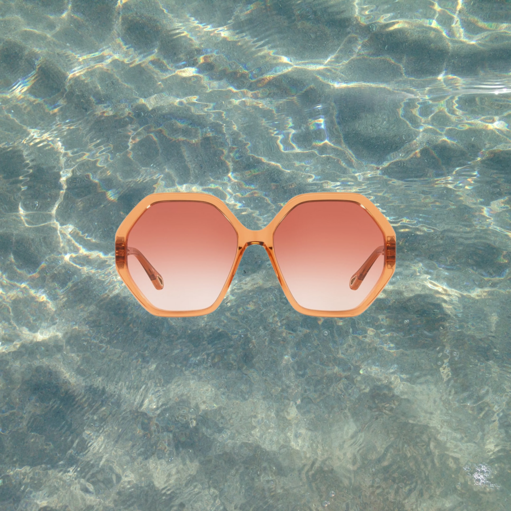 Strand Essentials: Sonnenbrille, pastell, peach, Sommer 2023