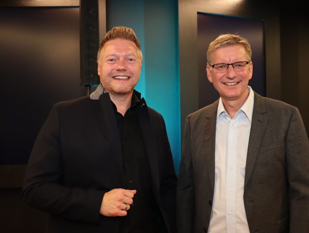 Sebastian Schneemann und Investor Christof Stocker