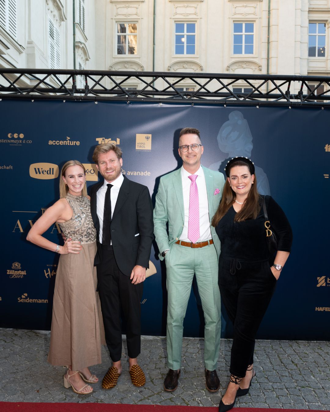 Isabel Genelin, Lorenz Kilga, Jurij Pfauser (RollOn Austria) und Katrin Pfauser