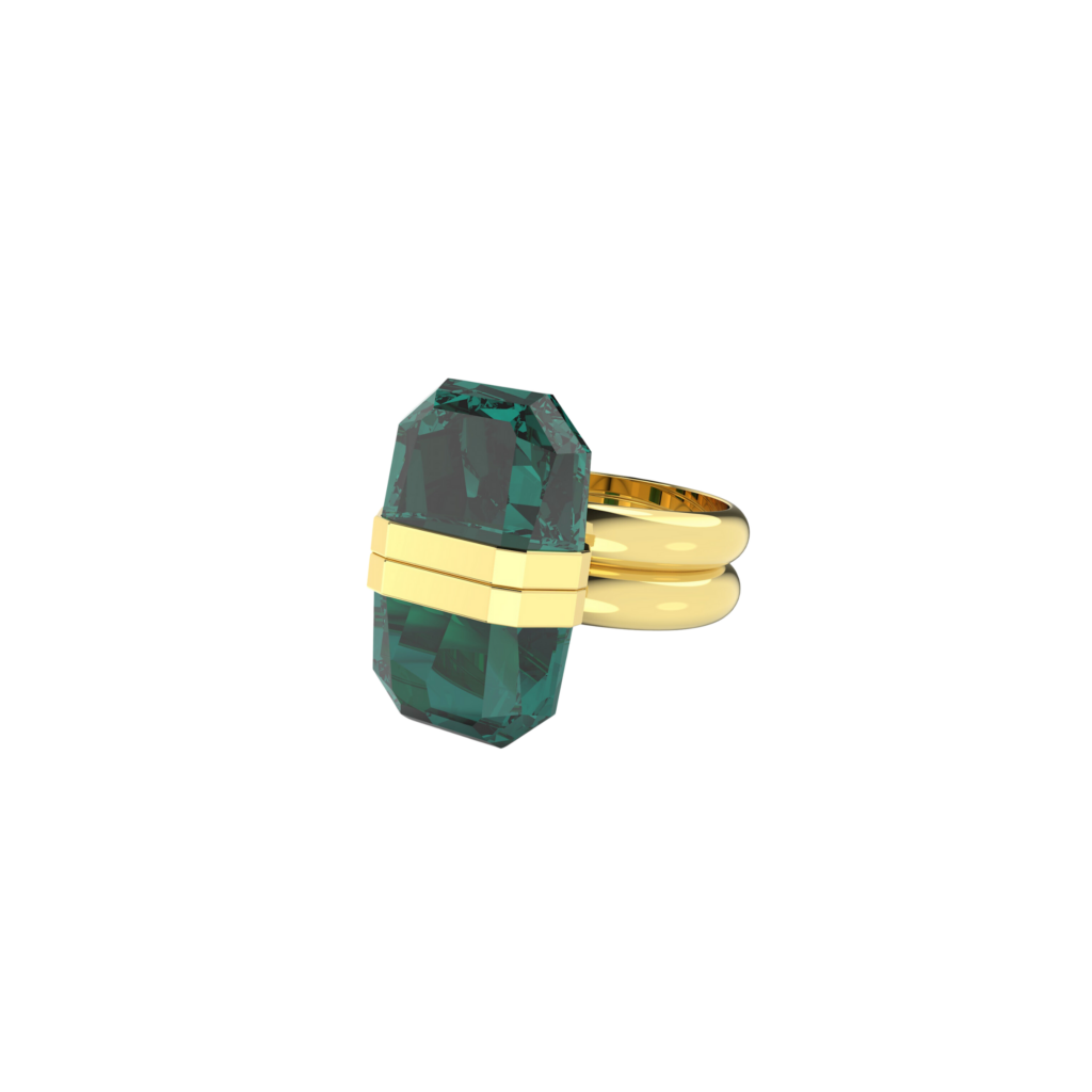 Geschenkidee: Ring mit dunkelgrünem Edelstein von Swarovski