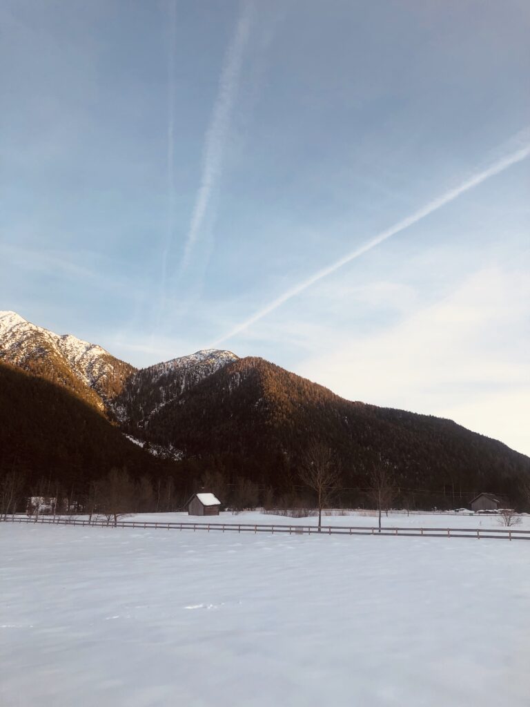 Schneebedeckte Landschaft Winter in Tirol