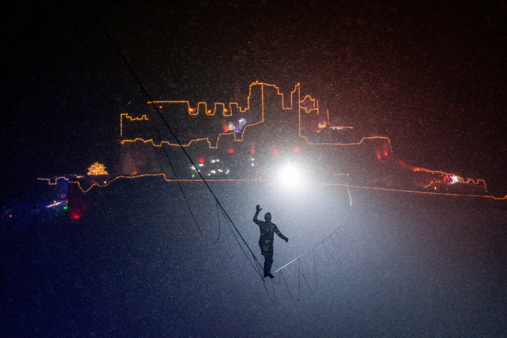 Slackline-Event mit Weltmeister Jaan Roose