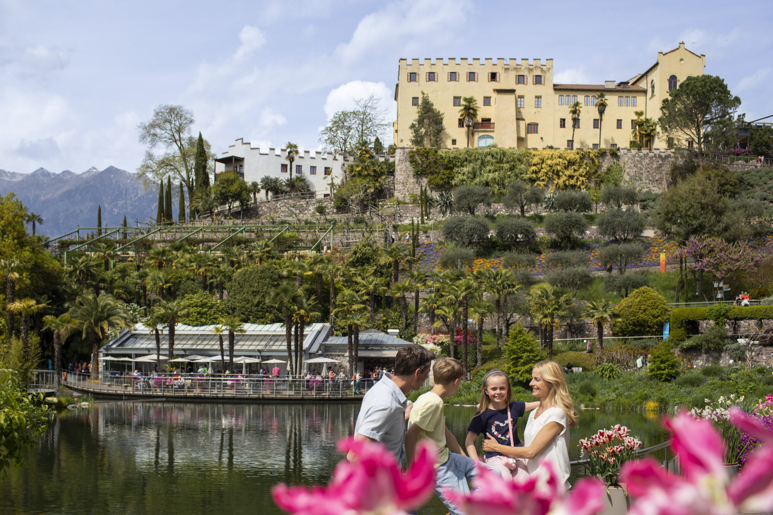 idyllischer Garten, Schloss Trauttmannsdorff, perfekt für Familien