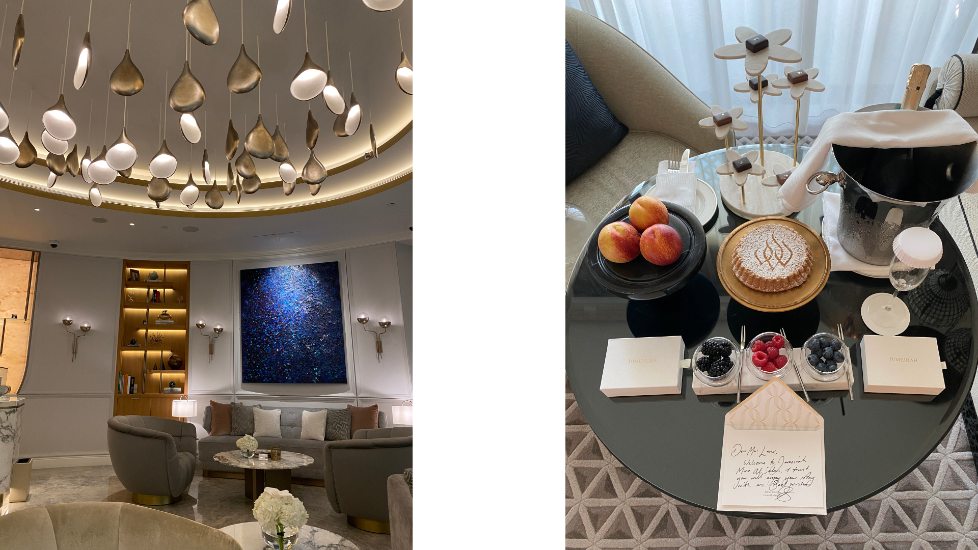 Ankunft in der Jumeirah Airport Lounge