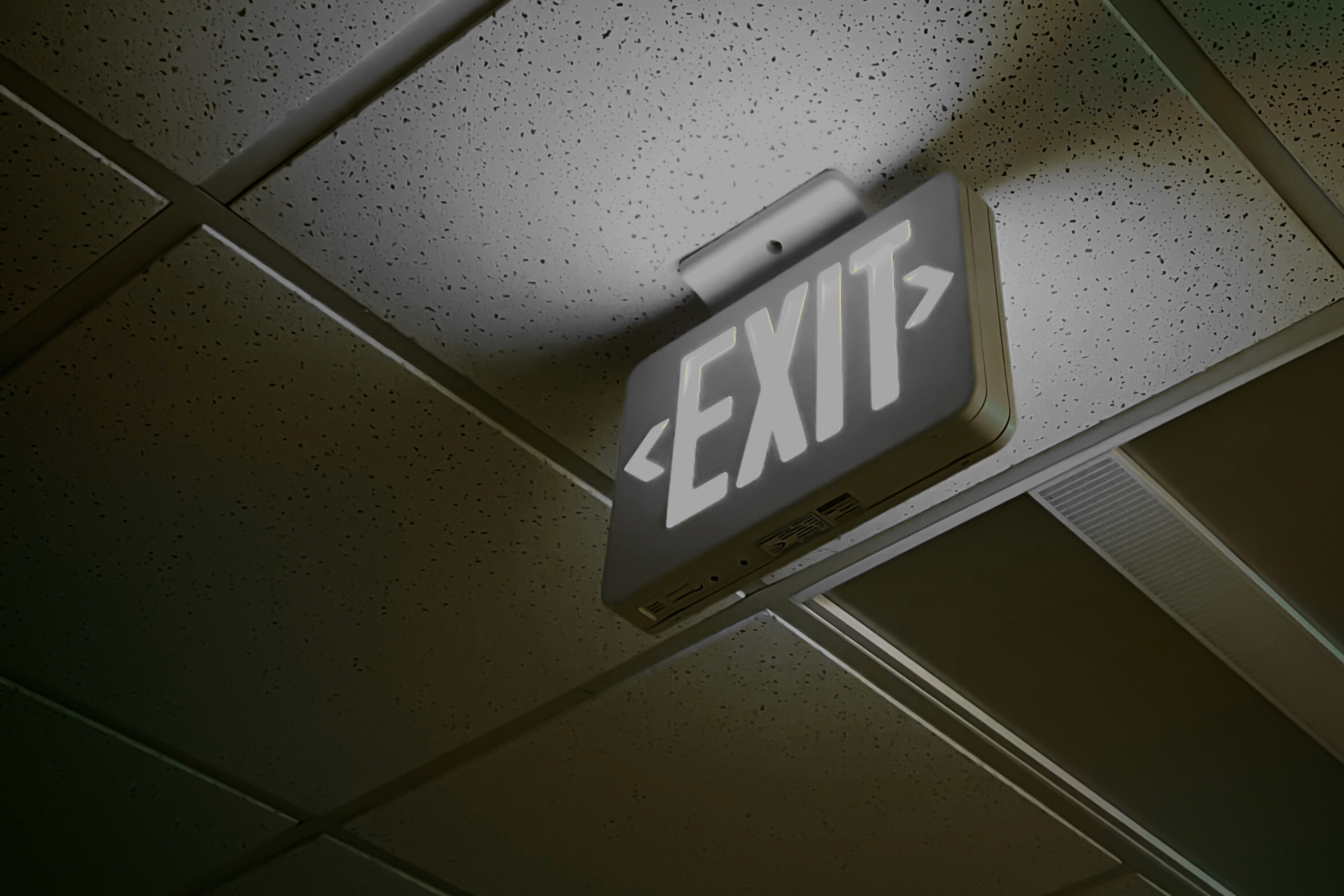 exit, Symbolfoto für mental health am arbeitsplatz